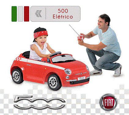 Carro infantil elétrico Fiat 500 Branco 12V, Tudo o que quiseres para  brincar na rua