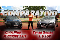Comparativo Nissan Versa Sense CVT 2021 x Chevrolet Onix Plus Midnight 2021